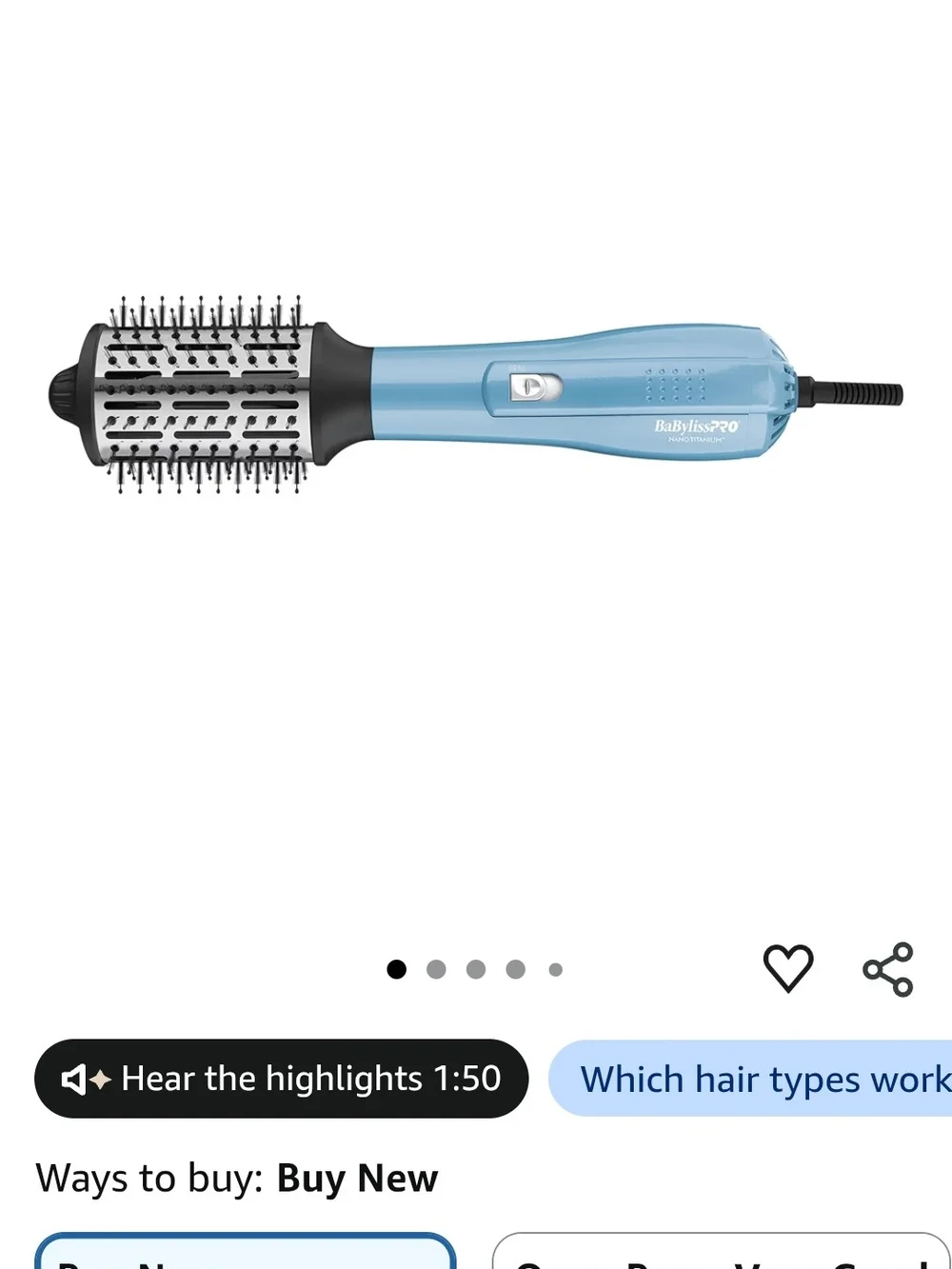 BaBylissPRO Blue Hot Air Round Brush Styler